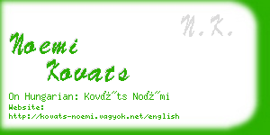 noemi kovats business card